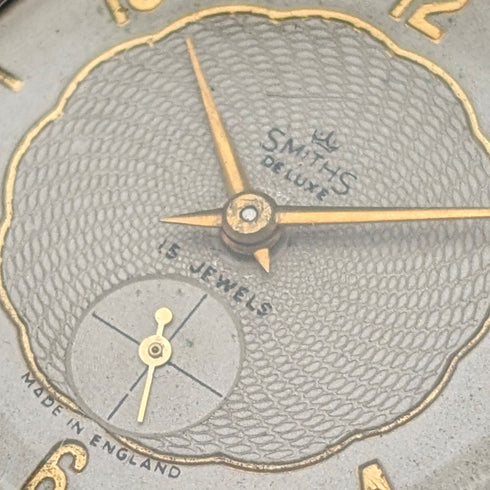 20 世紀 50 年代英國復古史密斯腕錶 SMITH DeLux AB331 15 顆寶石機械丹尼森錶殼運作良好